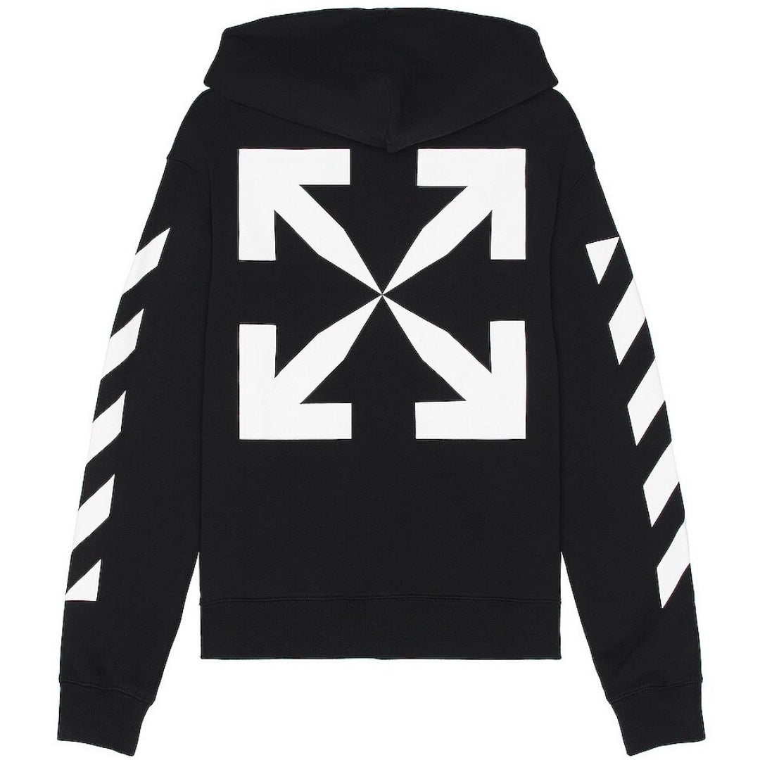 Off-White Diag Arrow Black Slim Zip-Up Hoodie