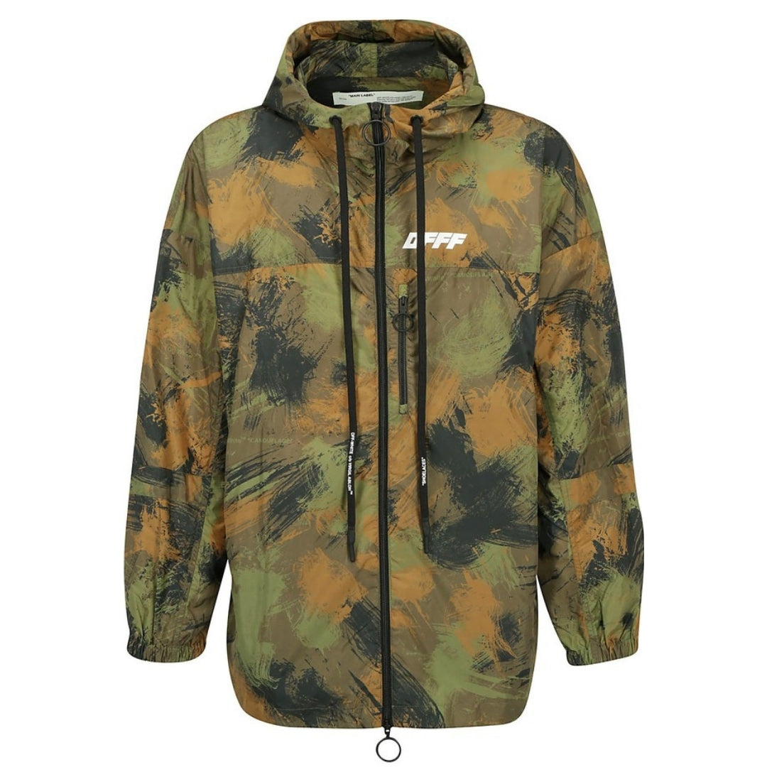 Off-White Camo Paintbrush Windbreaker Jacket