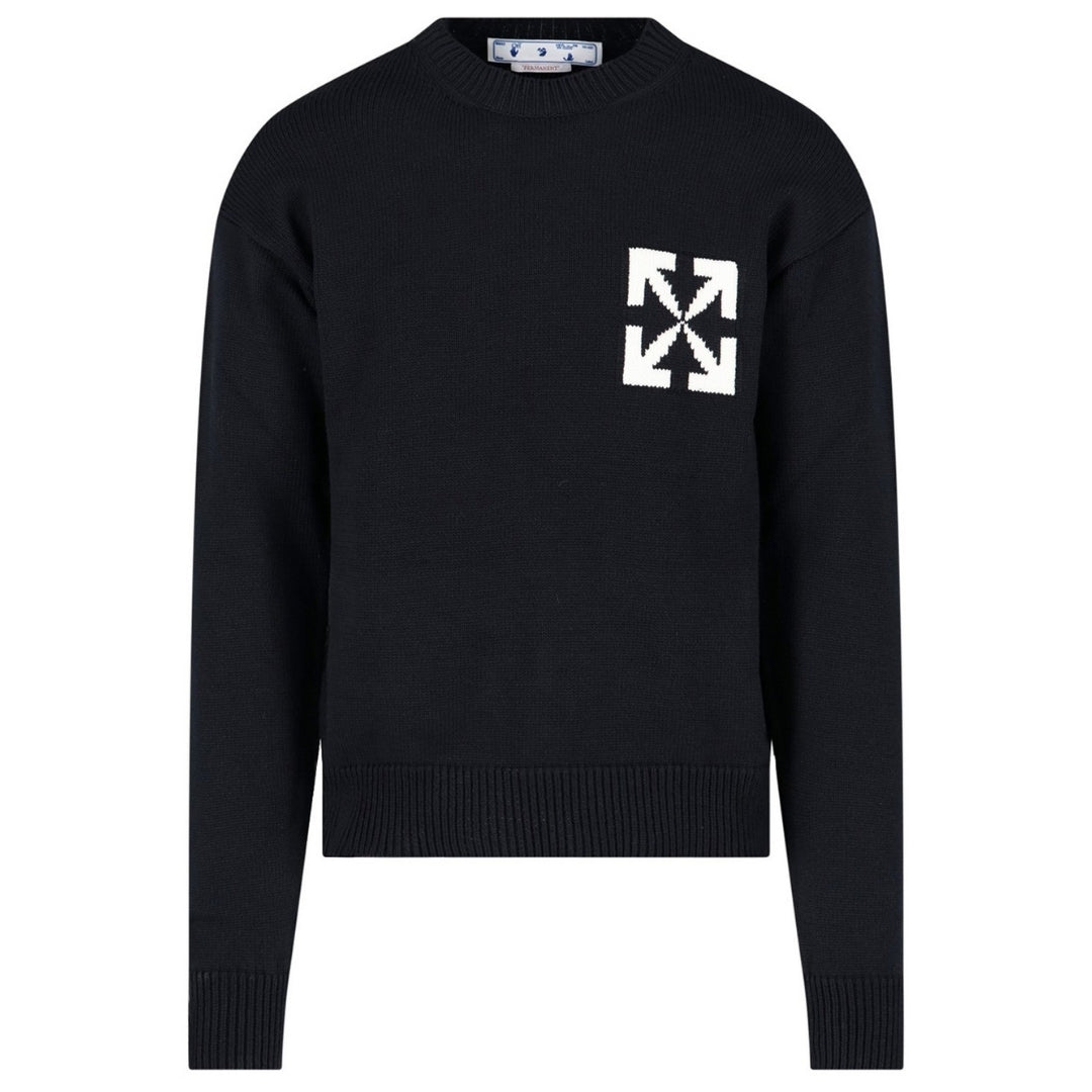 Off-White Single Arrow Design Knit Black Jumper