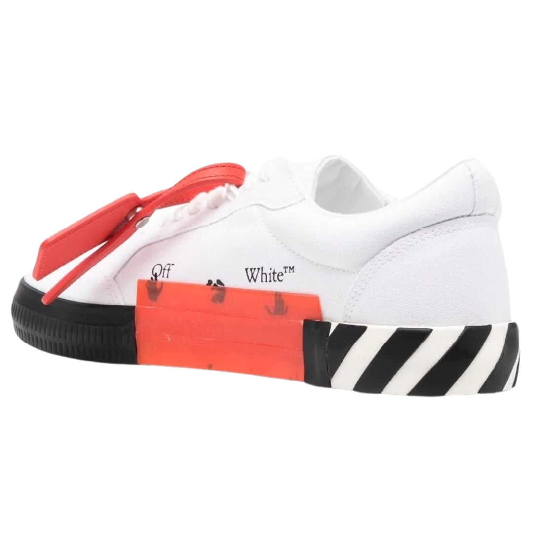 Off-White Vulc Low Light Blue Design White Sneakers