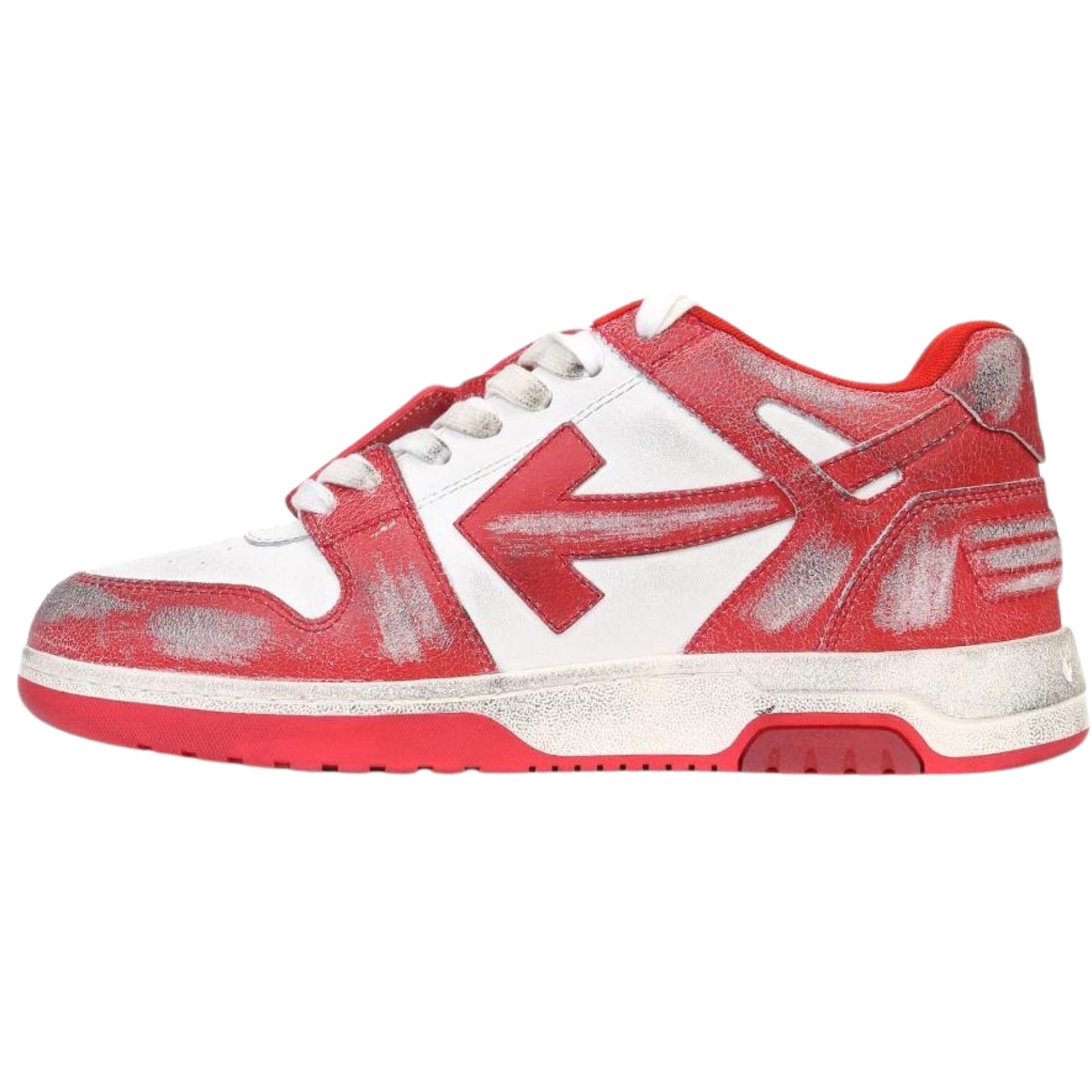 Off-White Out Of Office Vintage Calf Leather Red Sneakers