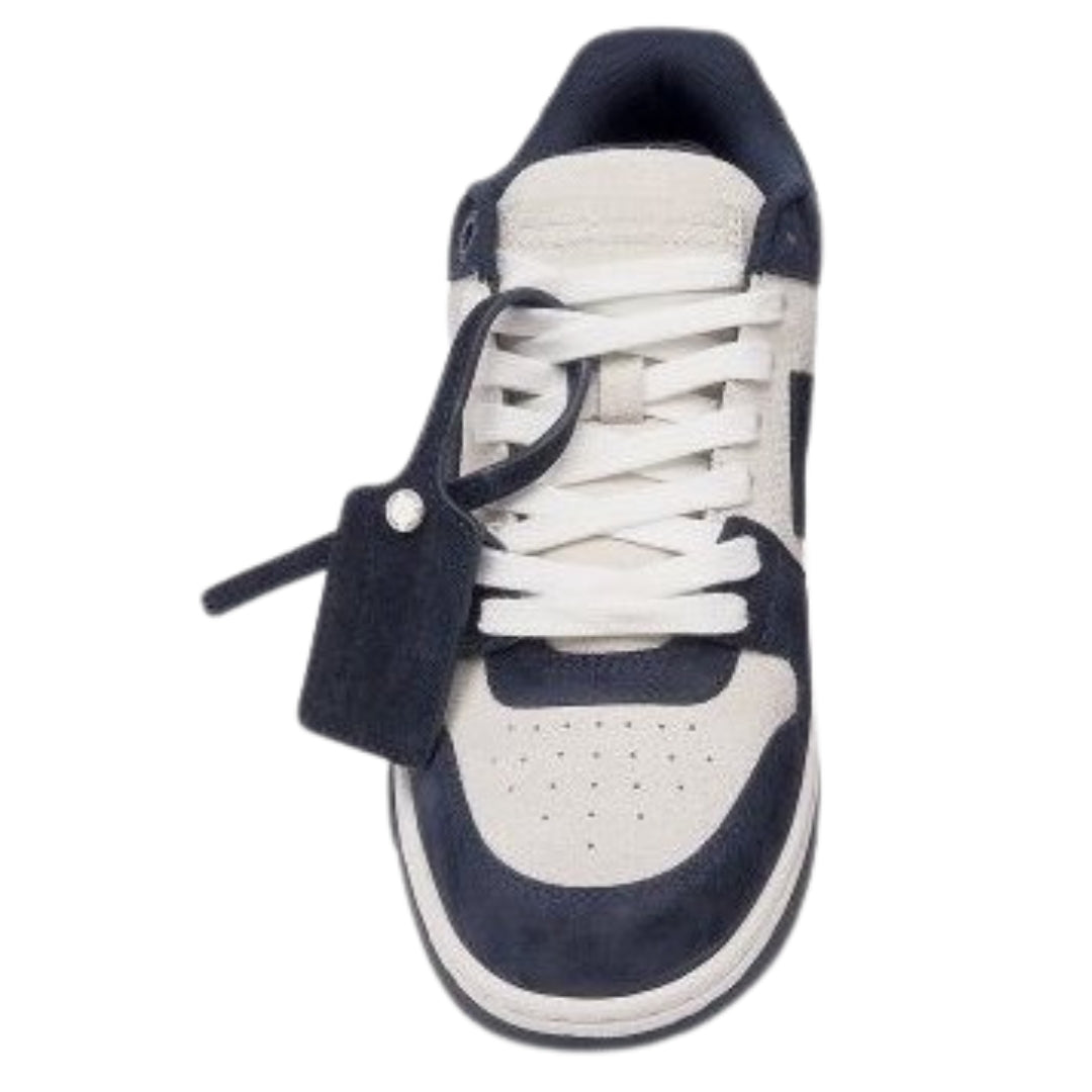 Off-White Out Of Office Navy Blue Suede Sneakers