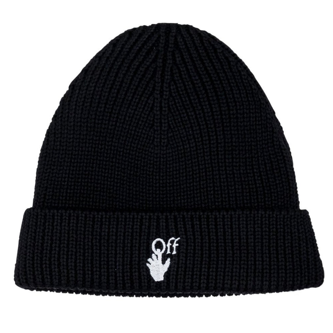 Off-White Hand Off Logo Black Wool Beanie