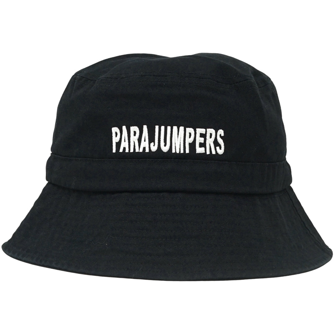 Parajumpers Bold Embroidered Logo Black Bucket Hat