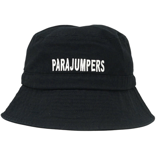 Parajumpers Bold Embroidered Logo Black Bucket Hat