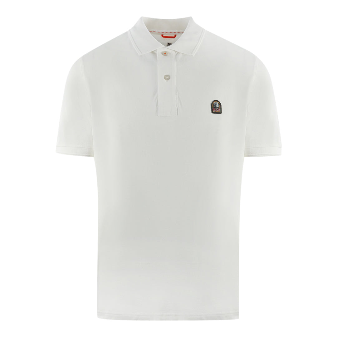 Parajumpers Patch Polo Patch Logo Off White Polo Shirt