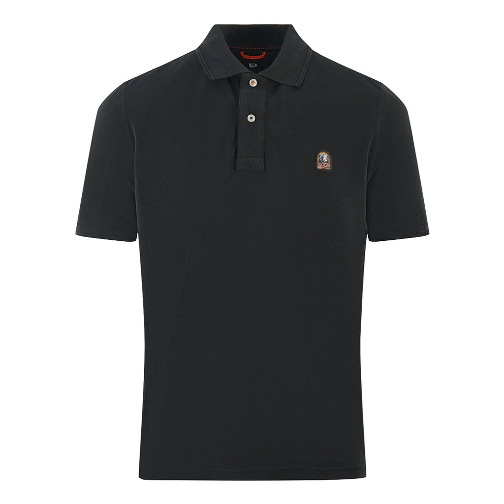 Parajumpers Patch Polo Patch Logo Black Polo Shirt