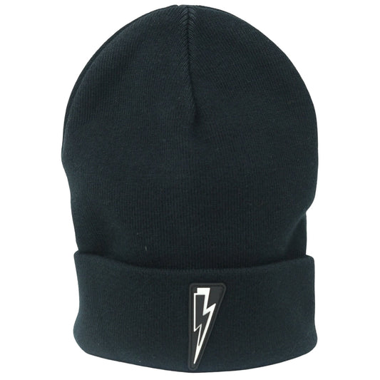 Neil Barrett Bolt Logo Beanie Black Hat