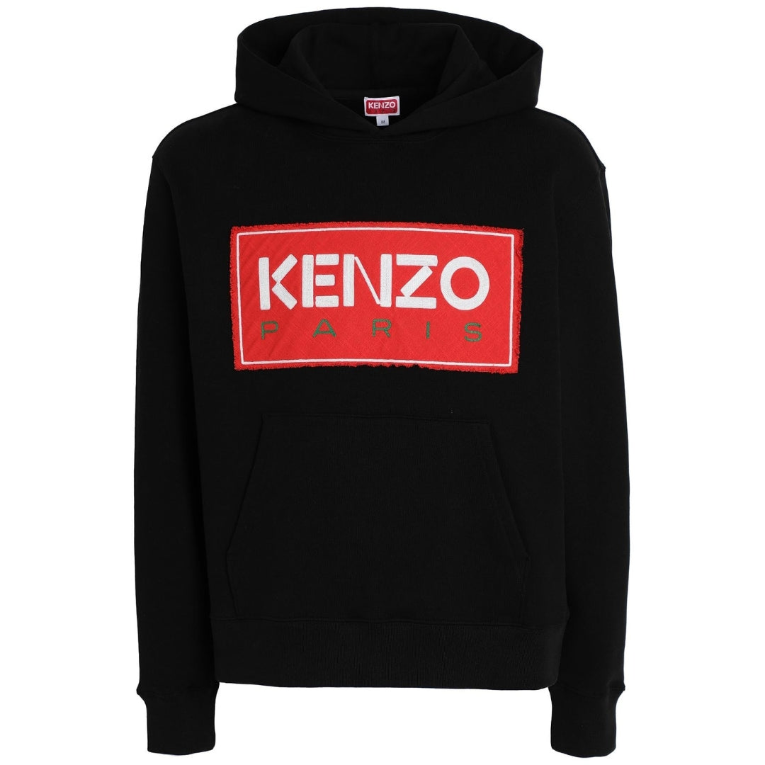 Kenzo Box Logo Black Hoodie - Style Centre Wholesale