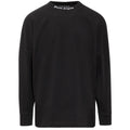 Palm Angels Classic Logo Long Sleeve Black T Shirt - Style Centre Wholesale