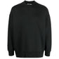 Palm Angels Patched Logo Vintage Black Crew Neck Sweater