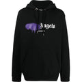 Palm Angels London Spray Paint Logo Black Hoodie - Style Centre Wholesale