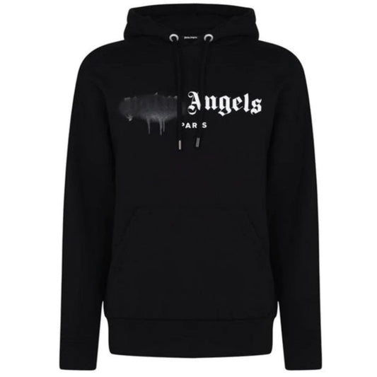 Palm Angels Paris Spray Paint Logo Black Hoodie