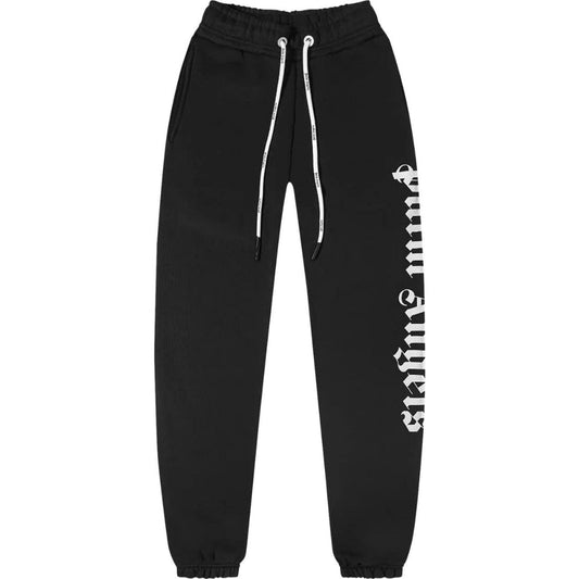 Palm Angels Branded Logo Black Sweatpants