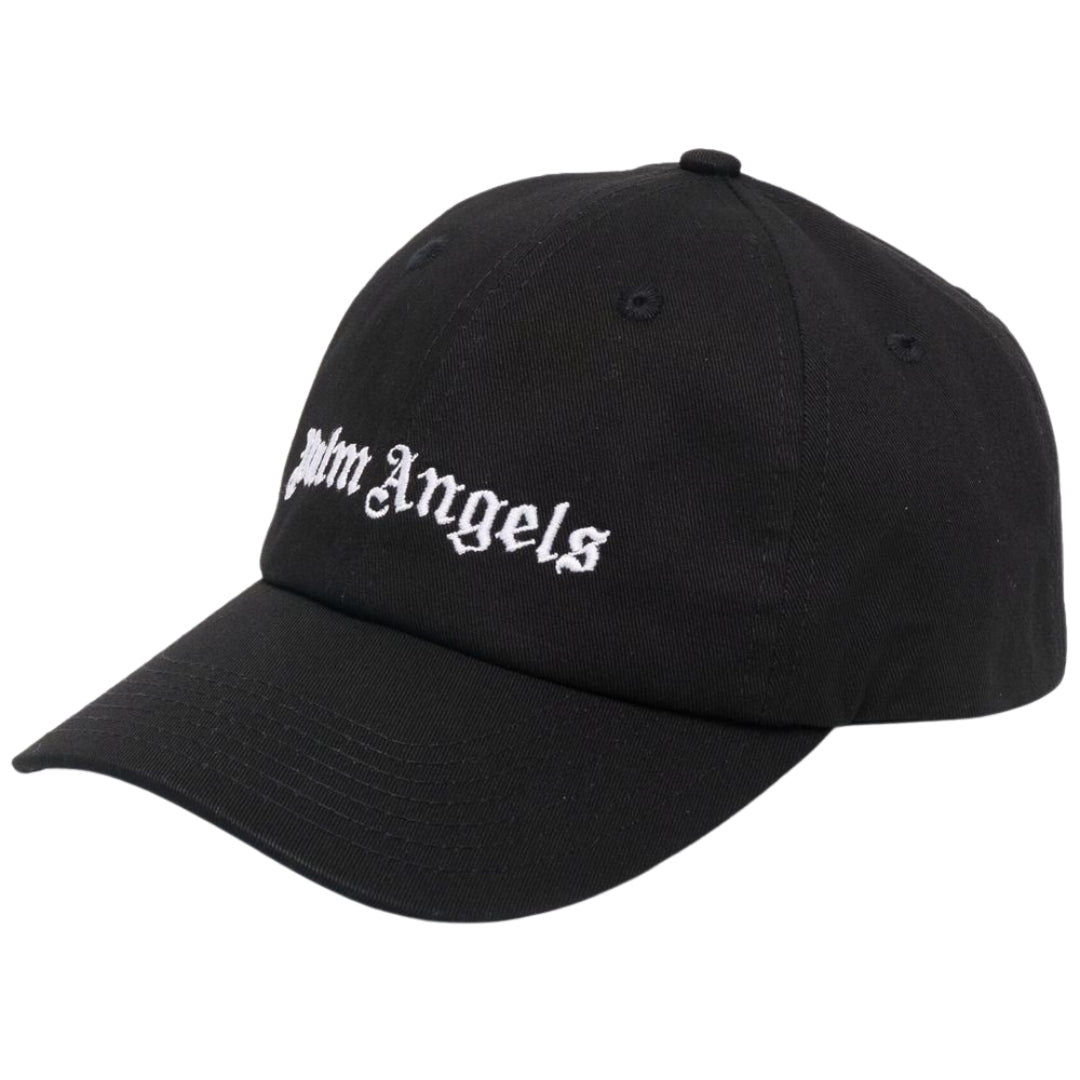 Palm Angels Logo Black Cap PMLB003C99FAB0011001 - Style Centre Wholesale