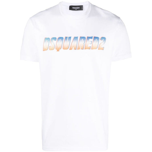 Dsquared2 Sparkle Logo Cool Fit White T-Shirt