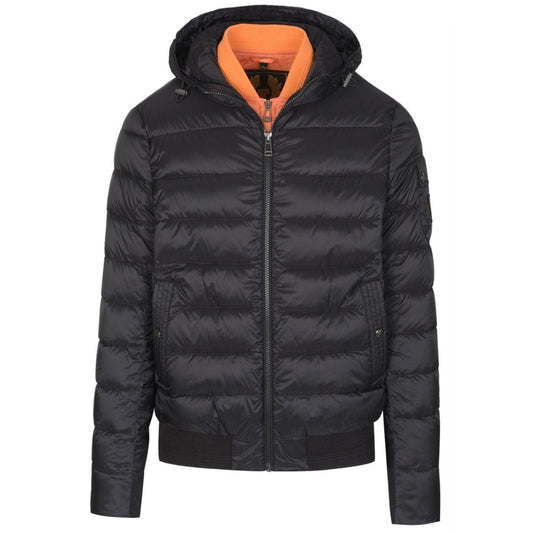 Belstaff Stadia Signal Orange Detail Black Down Filled Jacket