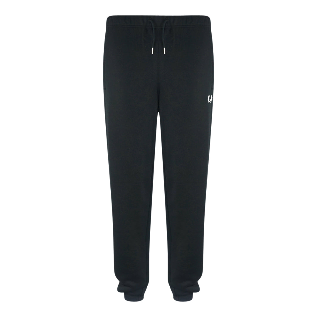 Fred Perry Loop Back Black Sweat Pants