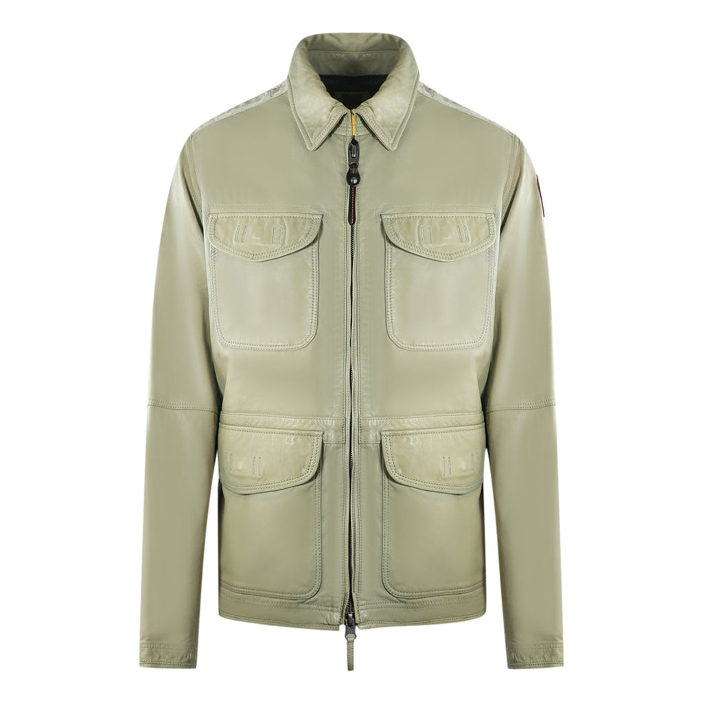 Parajumpers Truman Leather London Fog Beige Leather Jacket Truman Leather 233