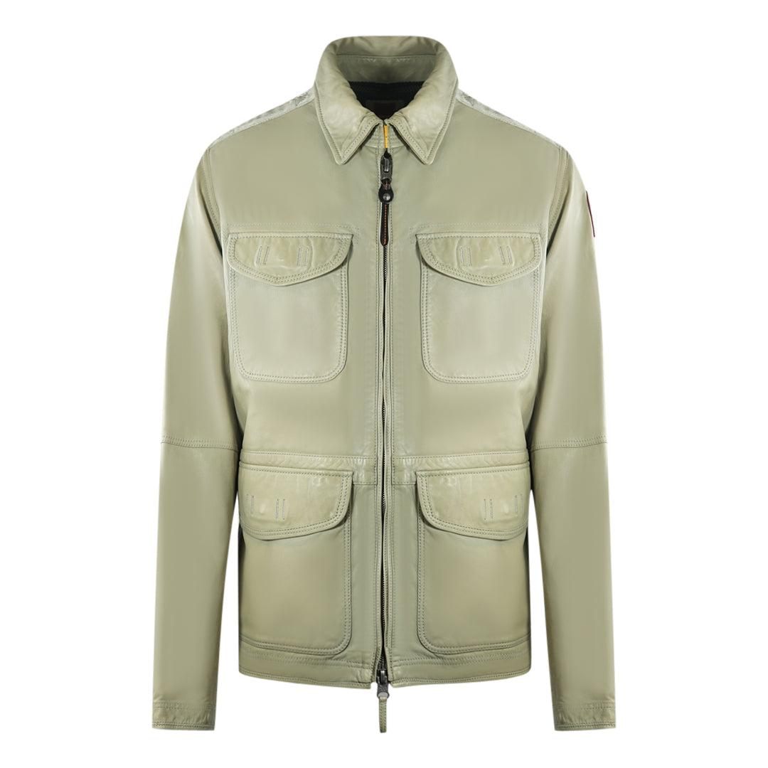 Parajumpers Truman Leather London Fog Beige Leather Jacket Truman Leather 233