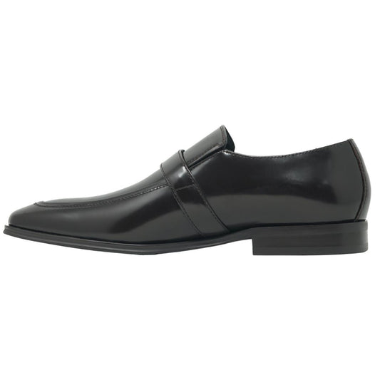 Versace Collection Buckle Logo Leather Brown Shoes - Nova Clothing