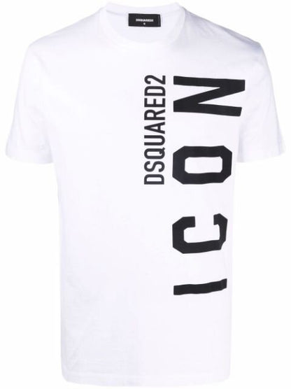 Dsquared2 Icon Vertical Logo T-shirt in White