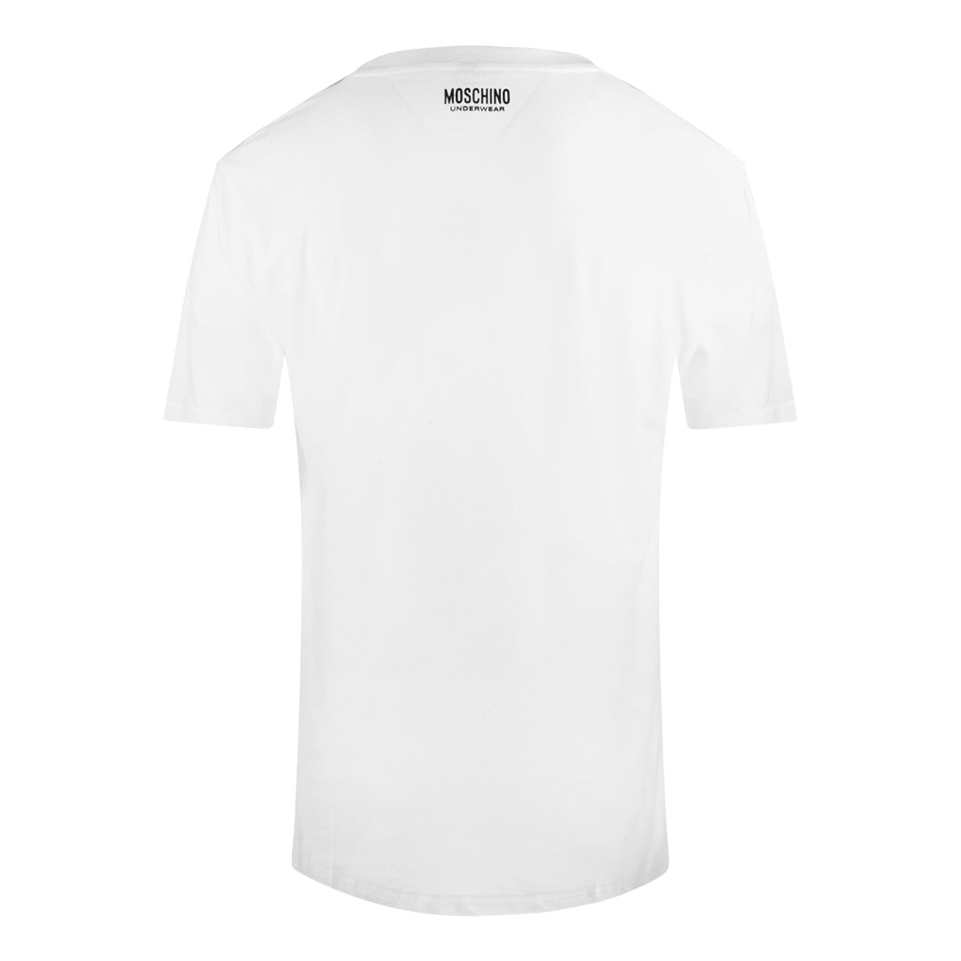 Moschino Underwear Tape Branded Sleeves White T-Shirt