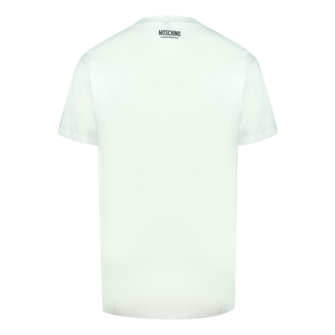 Moschino Taped Shoulder Logo White T-Shirt