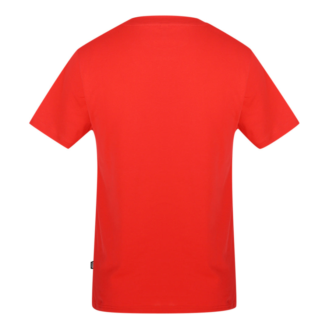 Moschino Taped Shoulder Logo Red T-Shirt