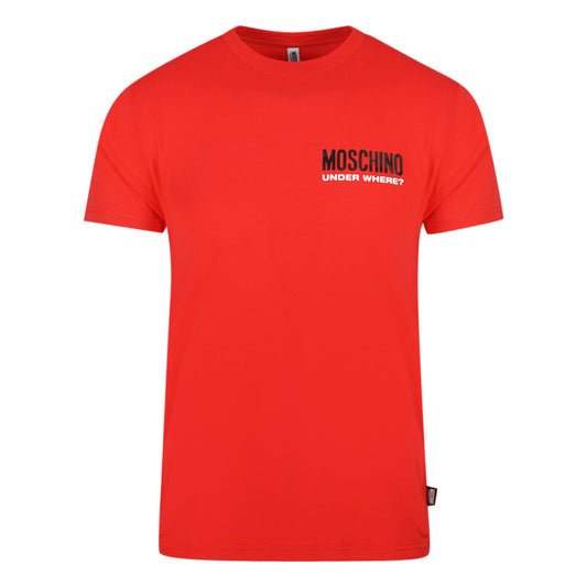 Moschino Under Where? Logo Red T-Shirt