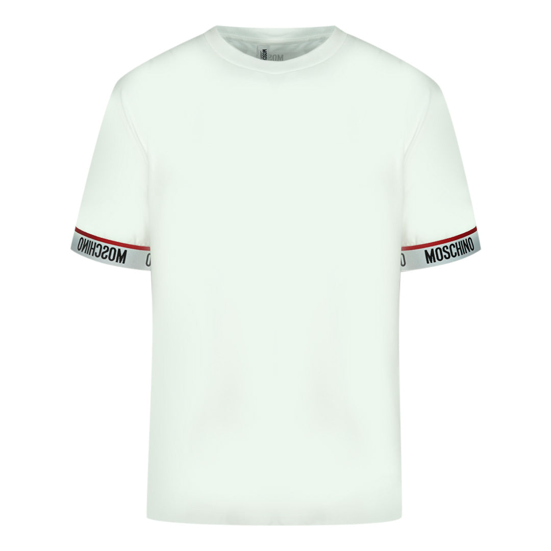 Moschino Branded Sleeves White T-Shirt