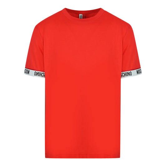 Moschino Branded Sleeves Red T-Shirt