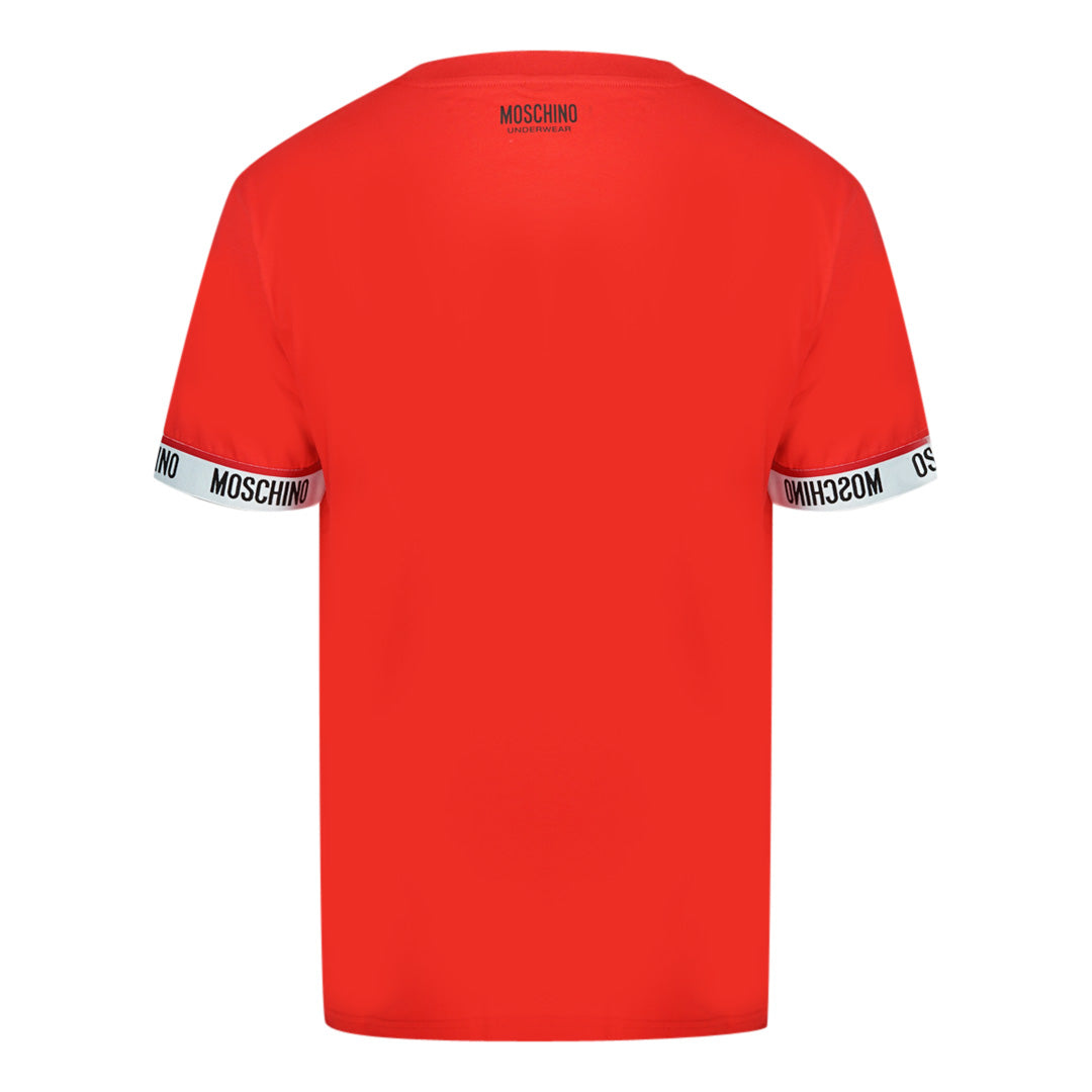 Moschino Branded Sleeves Red T-Shirt