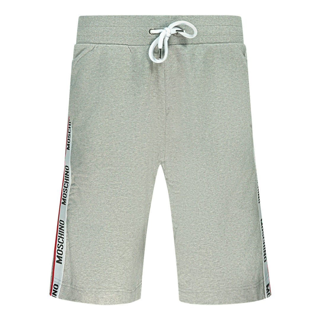 Moschino Underwear Branded Tape Logo On Pockets Grey Shorts