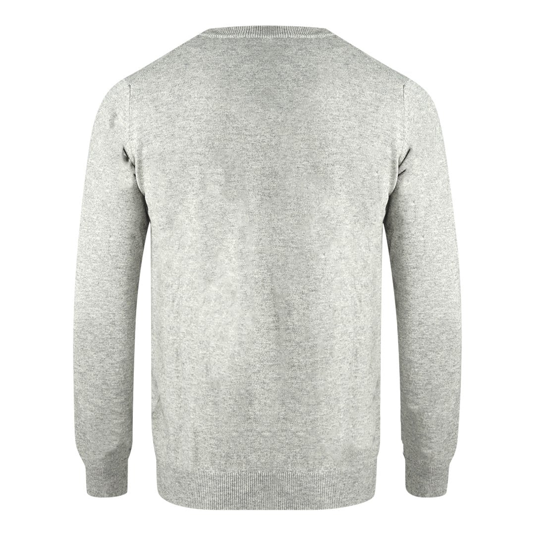 Aquascutum Check A Logo Pale Grey Jumper