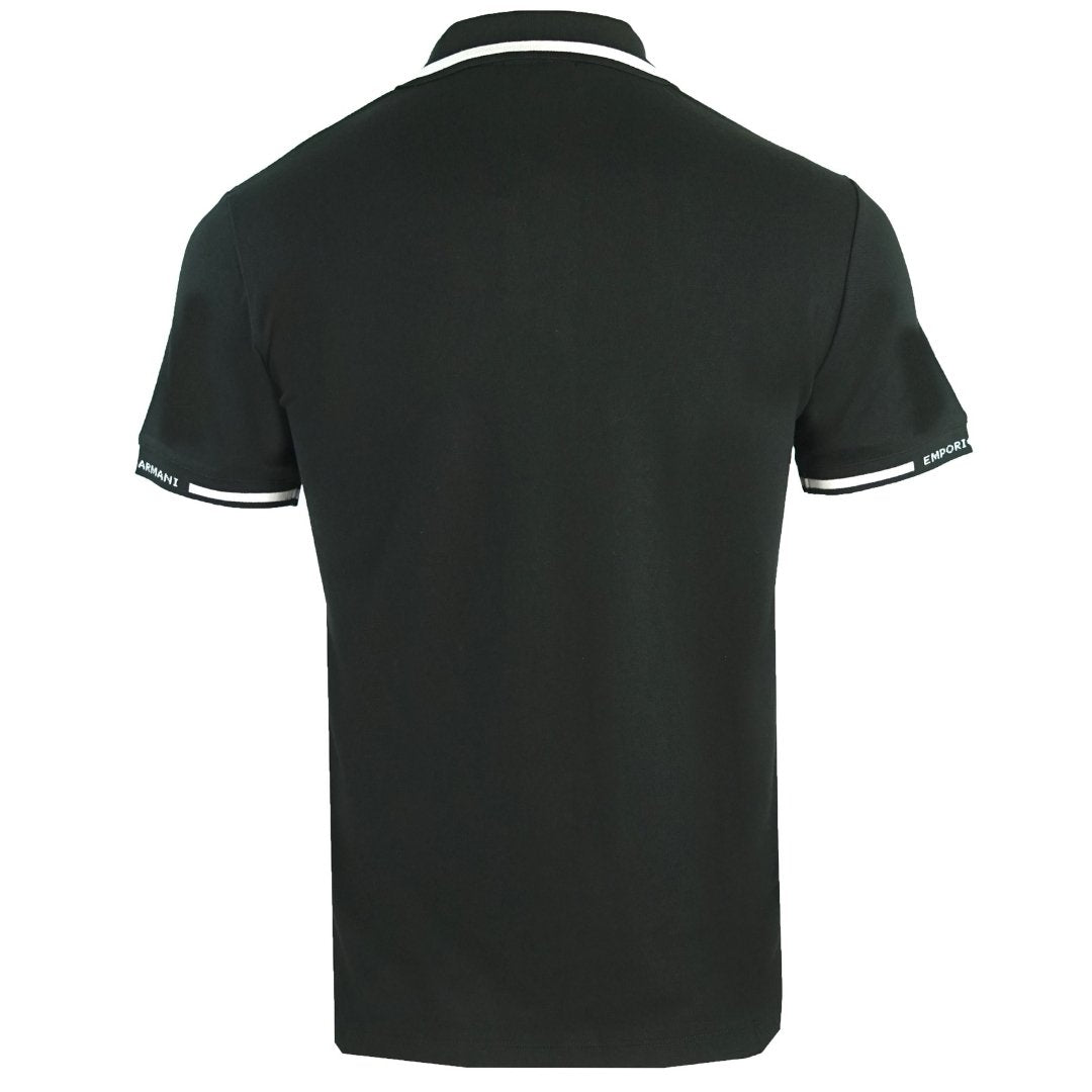 Emporio Armani Logo Black Tipped Polo Shirt