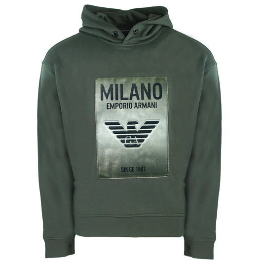 Emporio Armani Milano Logo Green Hoodie