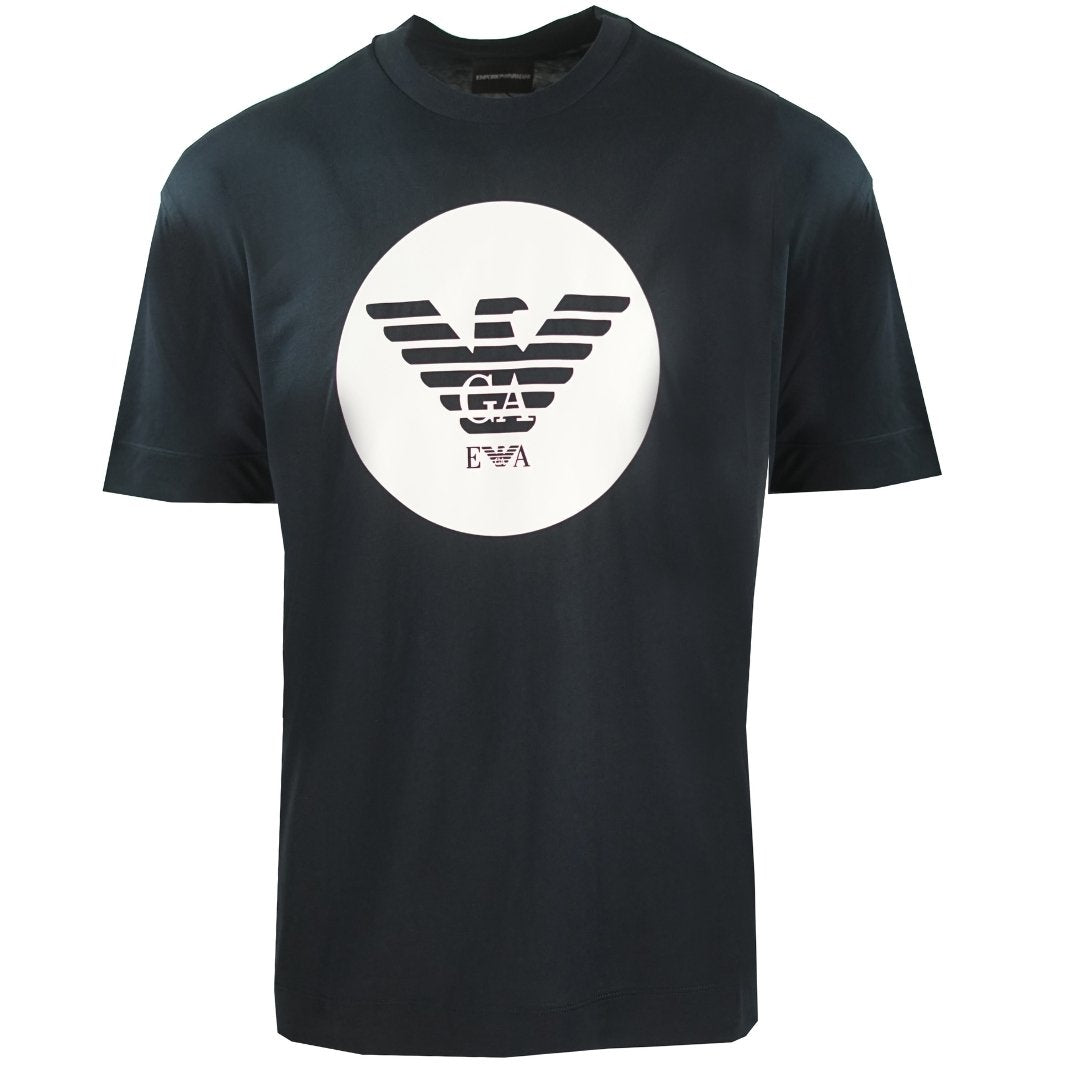 Emporio Armani Circle Logo Navy T-Shirt