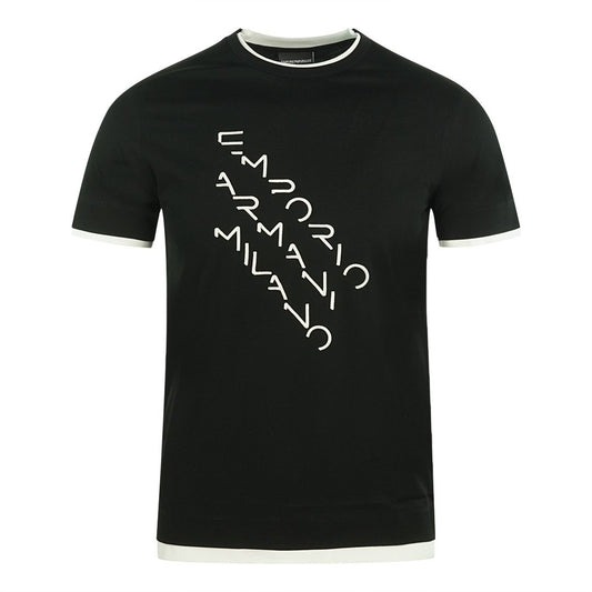 Emporio Armani Milano Print Black T-Shirt