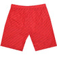 Philipp Plein Repetitive Logo Long Red Swim Shorts