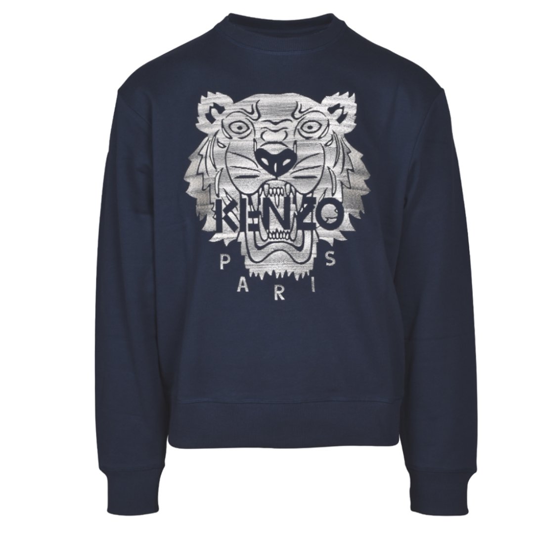 Kenzo Tiger Icon Logo Navy Jumper