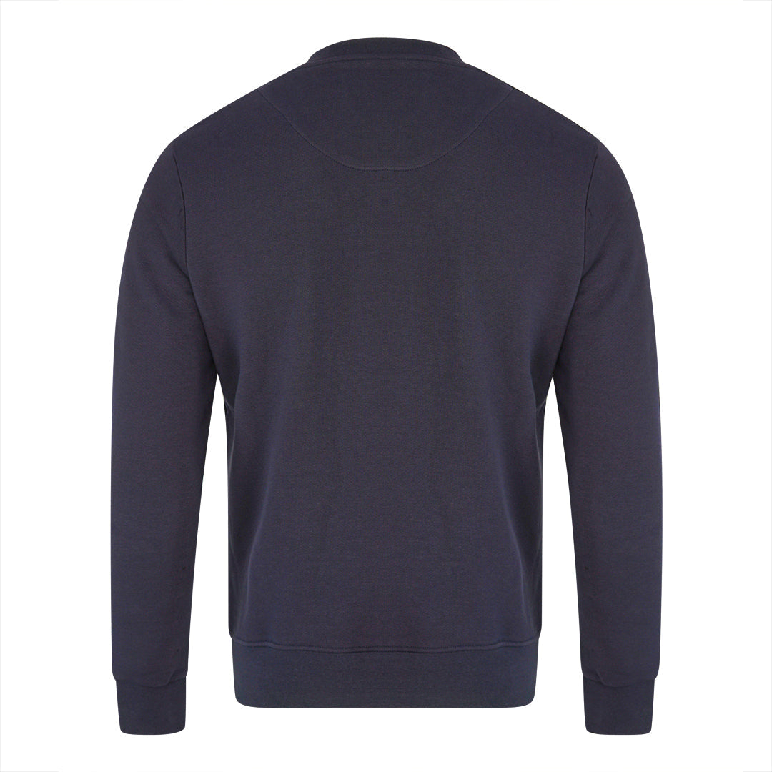 Aquascutum Aldis Side Logo Navy Blue Jumper