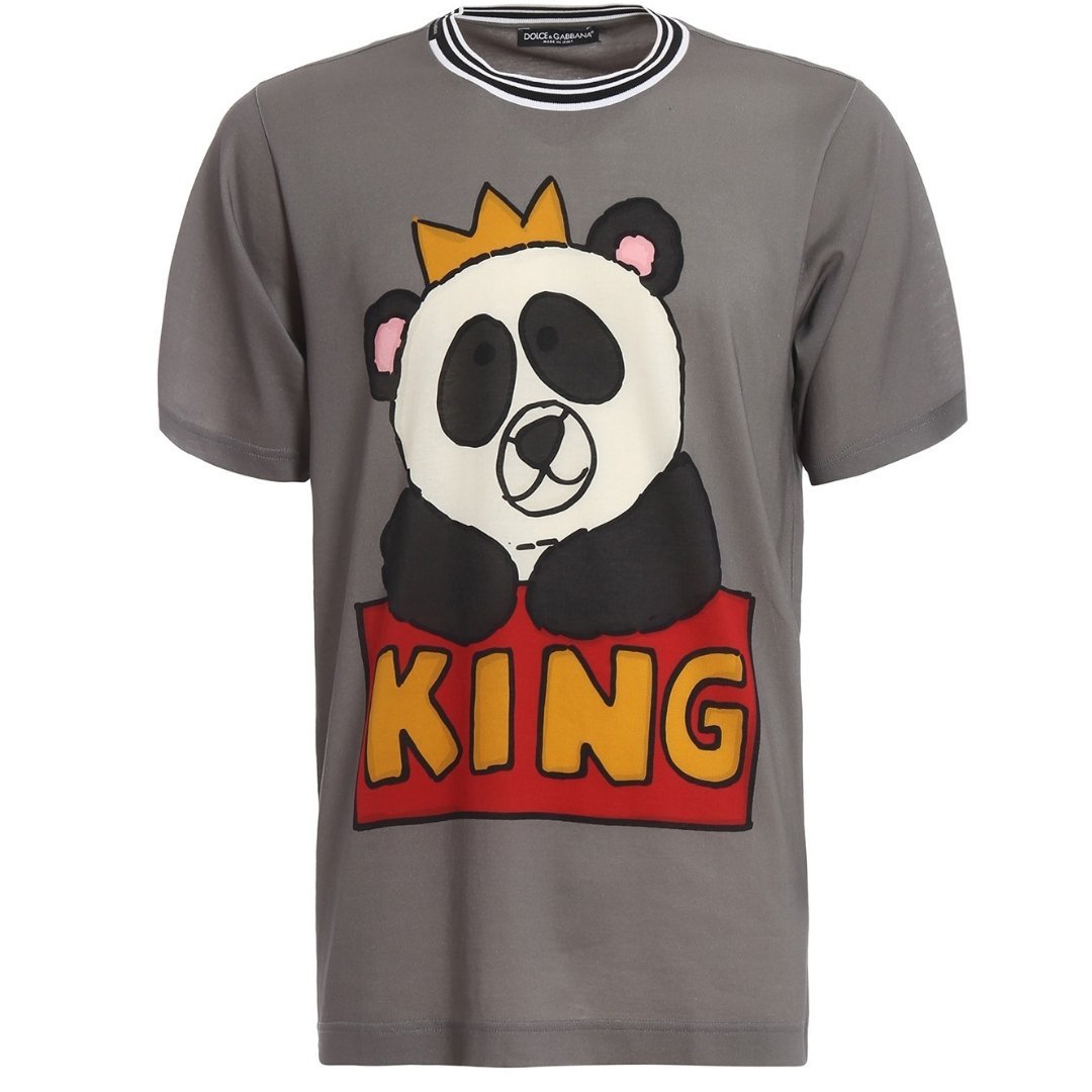 Dolce & Gabbana King Panda Grey T-Shirt