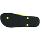 Philipp Plein Brand Logo Black Yellow Flip Flops