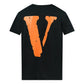 Off-White x Vlone Large V Logo Black T-Shirt