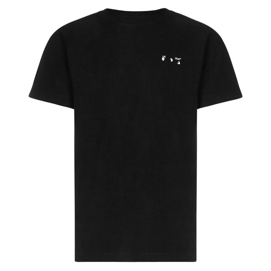 Off-White Sticthed Arrow Logo Black T-Shirt