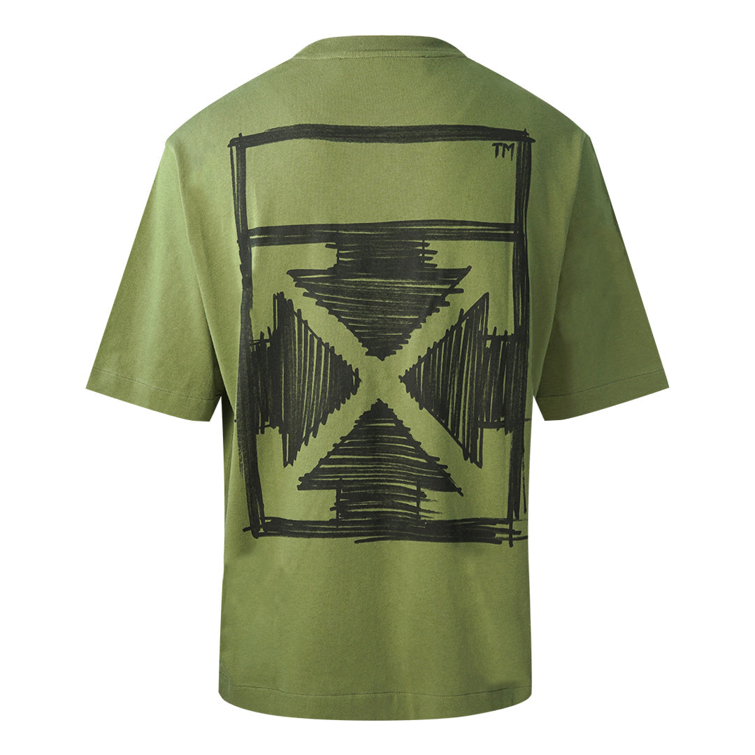 Off-White Marker Arrow Logo Green T-Shirt