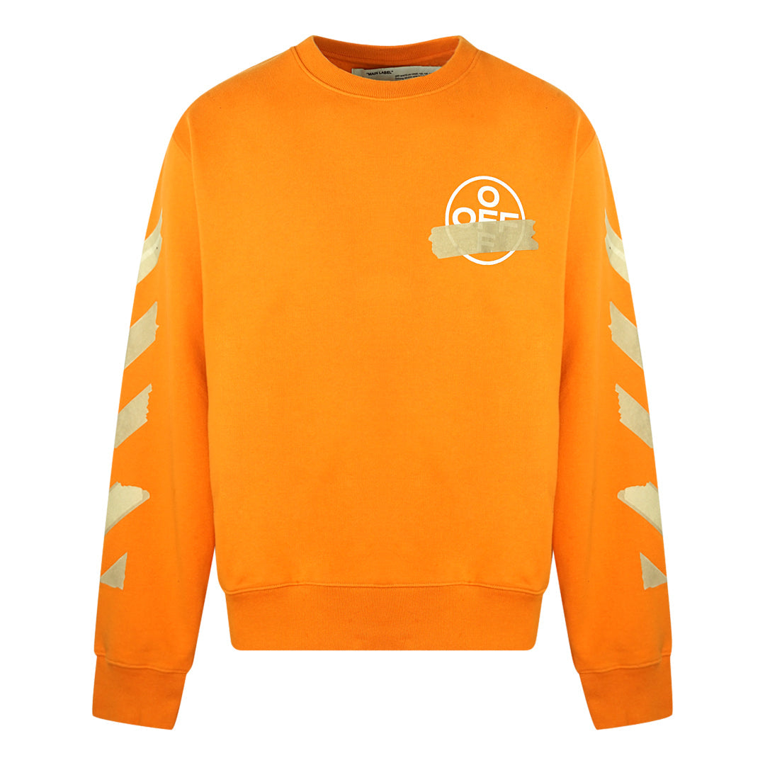 Off-White OMBA025R20E30002 1948 Orange Sweatshirt