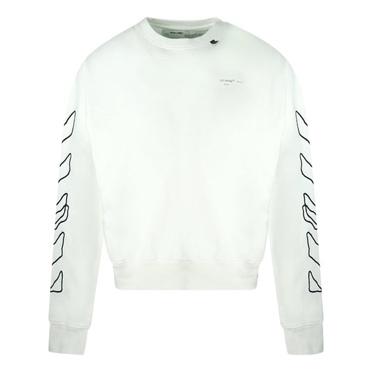 Off-White Scribble Logo White Oversized Sweatshirt