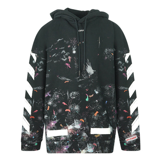 Off-White Galaxy Brushed Black Oversized Hoodie